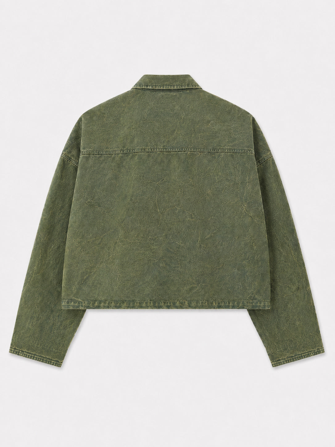 Olive green washed boxy shirt