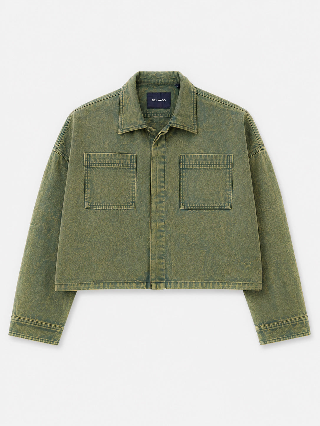 Olive green washed boxy shirt