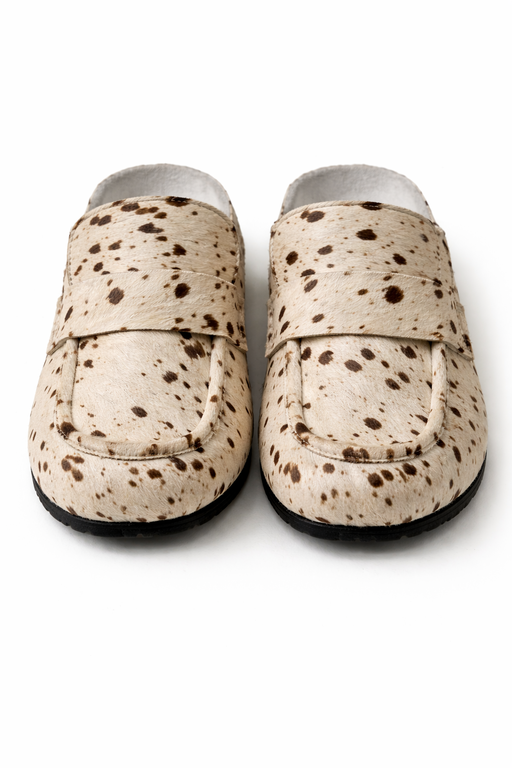 Animal printed loafers with Pony hairs