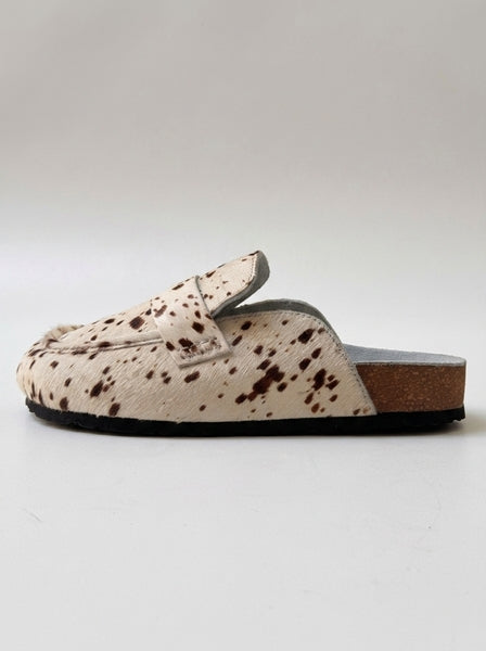 Animal printed loafers with Pony hairs