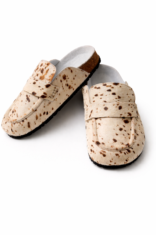 Animal printed loafers with Pony hairs