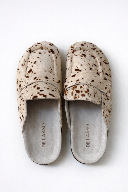 Animal printed loafers with Pony hairs