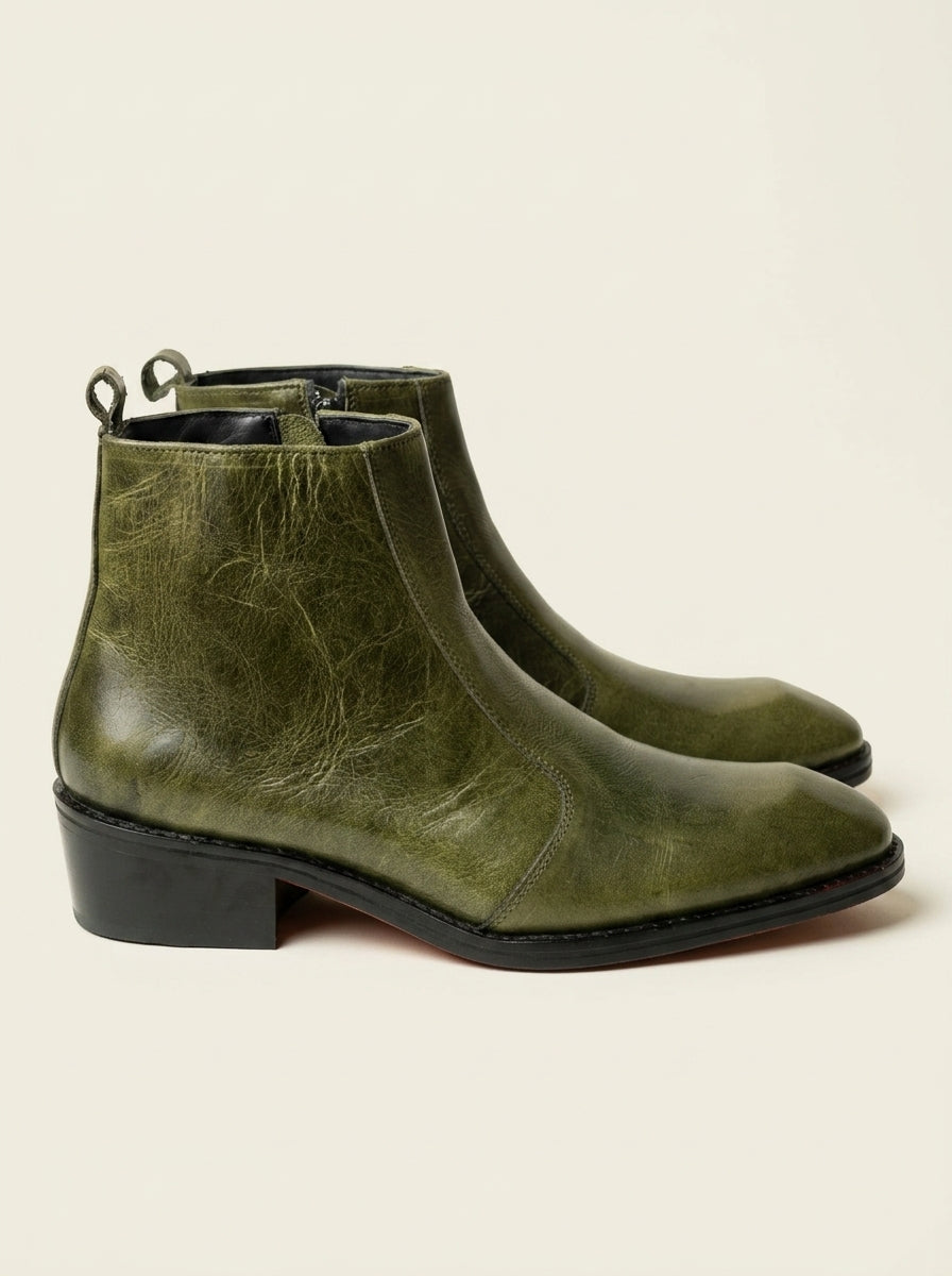 Olive green boots